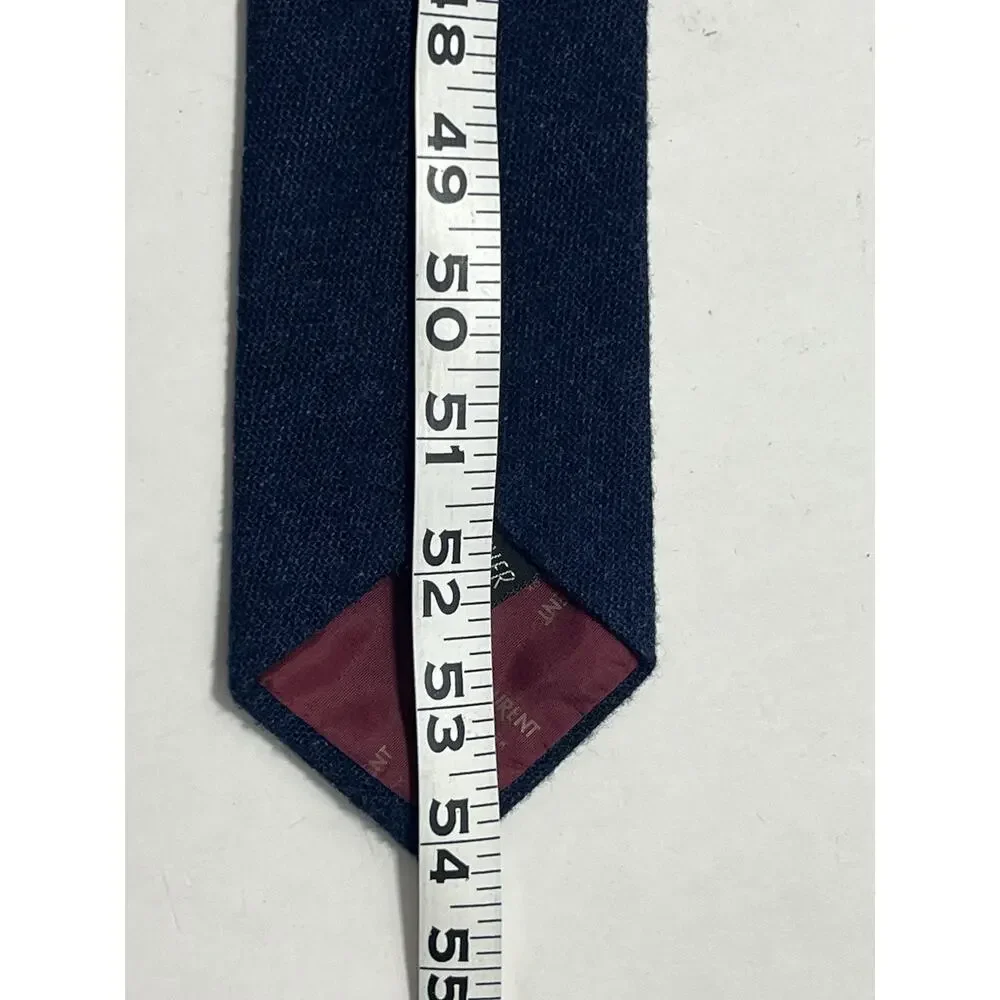 Yves Saint Laurent YSL Blue Neck Tie Wool Blend Made In Italy Mens Vintage